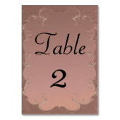 Elegante Rose Gold Wedding ReceptionTable Tischnummer (Vorderseite)