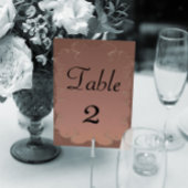 Elegante Rose Gold Wedding ReceptionTable Tischnummer