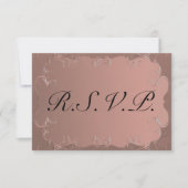 Elegante Rose Gold Wedding RSVP Karte (Vorderseite)