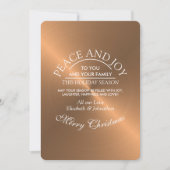 Elegante Rose Gold Weihnachten (Vorderseite)