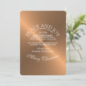 Elegante Rose Gold Weihnachten (Stehend Vorderseite)