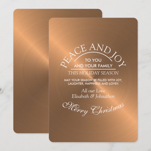 Elegante Rose Gold Weihnachten (Vorne/Hinten)
