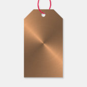 Elegante Rose Gold Weihnachten Geschenkanhänger (Rückseite)