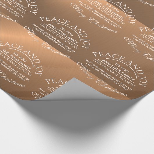 Elegante Rose Gold Weihnachten Geschenkpapier (Ecke)