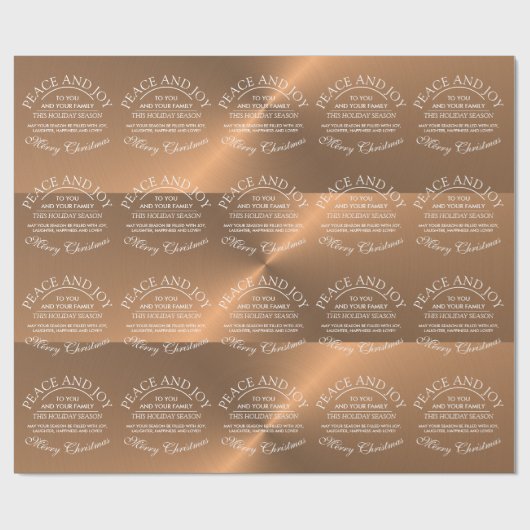 Elegante Rose Gold Weihnachten Geschenkpapier (Flach)