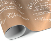 Elegante Rose Gold Weihnachten Geschenkpapier (Rolleneckpunkt)