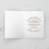 Elegante Rose Gold Weihnachten Karte (Innenseite)