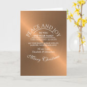 Elegante Rose Gold Weihnachten Karte (Gelbe Blume)