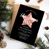 Elegante Rose Gold Weihnachten Party Einladung