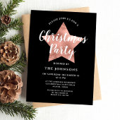 Elegante Rose Gold Weihnachten Party Einladung