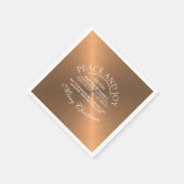 Elegante Rose Gold Weihnachten Serviette (Ecke)