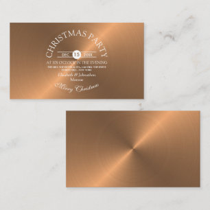 Elegante Rose Gold Weihnachts Party Ticket Begleitkarte