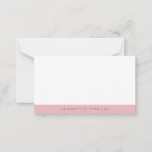 Elegante Rose Gold Weißes einfaches Template Moder Mitteilungskarte