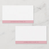 Elegante Rose Gold Weißes einfaches Template Moder Mitteilungskarte (Vorne/Hinten)