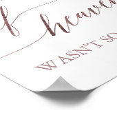 Elegante Rose Gold, wenn der Himmel noch nicht so  Poster (Ecke)