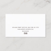 Elegante Rose Gold White Border Earring Display Telefonnummerkarte (Rückseite)