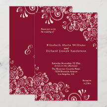 Elegante Rose Gold Wirbel Burgundy Wedding