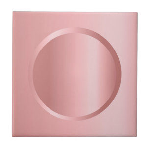 Elegante Rose Goldänderbare Bildvorlage Fliese