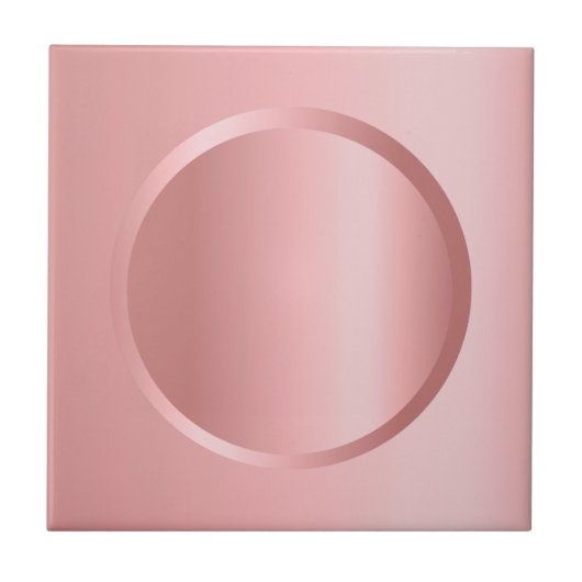 Elegante Rose Goldänderbare Bildvorlage Fliese (Vorderseite)