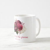 Elegante Rose Goldblumenmutter des Bräutigams Kaffeetasse (VorderseiteRechts)