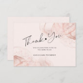 Elegante Rose Goldbrush Babydusche Danke (Vorne/Hinten)