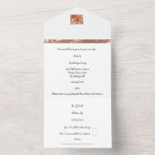 Elegante Rose Golden All in one Birthday Einladung (Innen)