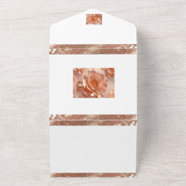 Elegante Rose Golden All in one Birthday Einladung