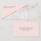 Elegante Rose Golden Foil und Opal Blush Rosa Visitenkarte (Vorne/Hinten)