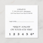 Elegante Rose Golden Heart Salon Loyalität Treuekarte (Rückseite)