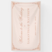 Elegante Rose Goldene Blüte Banner (Vertikal)