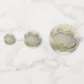 Elegante Rose ,Goldene Diamanten,Liebe Konfetti (Rückseiten)