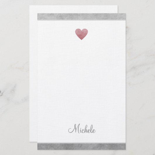 Elegante Rose Goldene Foil Highlights Modernes Skr Briefpapier (Vorne/Hinten)