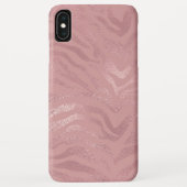 Elegante Rose Goldene Foil Zebra Case-Mate iPhone Hülle (Rückseite)
