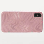 Elegante Rose Goldene Foil Zebra Case-Mate iPhone Hülle (Rückseite (Horizontal))