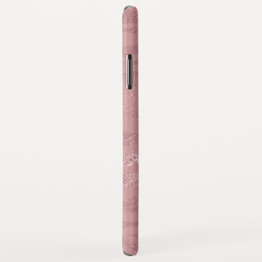 Elegante Rose Goldene Foil Zebra Case-Mate iPhone Hülle (Hinten/Rechts)