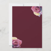 Elegante Rose Goldene Hochzeitsreise Einladung (Rückseite)