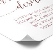 Elegante Rose Goldene Kalligrafie Ihr Herz Wünsche Poster (Ecke)