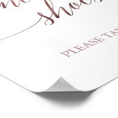 Elegante Rose Goldene Kalligrafie Tanzschuhe Unter Poster (Ecke)