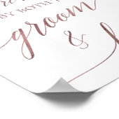 Elegante Rose Goldene Kalligrafie Wählen Sie ein Z Poster (Ecke)