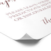 Elegante Rose Goldene Kalligrafie Zeitschrift Kaps Poster (Ecke)