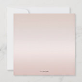 Elegante Rose Goldene Marmorplatte Einladung zur H (Rückseite)