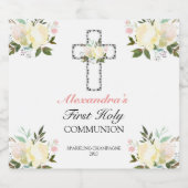 Elegante Rose Goldene Paradies Schaumweinetikett (Einzelnes Label)