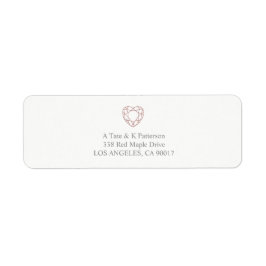 Elegante Rose Goldene Rücksendeadressen-Aufkleber