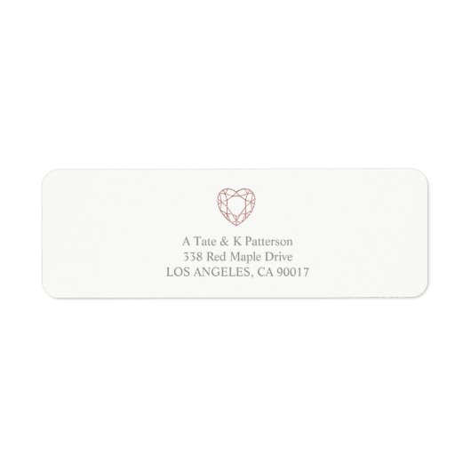 Elegante Rose Goldene Rücksendeadressen-Aufkleber (Vorne)