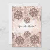 Elegante Rose Goldene Weihnachtsfeier Einladung (Rückseite)