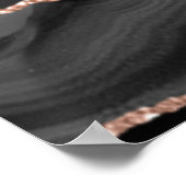 Elegante Rose Goldenen Täler Poster (Ecke)