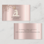 Elegante Rose Goldenen Täler Visitenkarte (Vorne/Hinten)