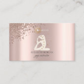 Elegante Rose Goldenen Täler Visitenkarte (Vorderseite)