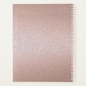 Elegante Rose Goldenes Haar Chic Terminkalender Planer (Rückseite)