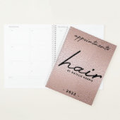 Elegante Rose Goldenes Haar Chic Terminkalender Planer (Anzeige)